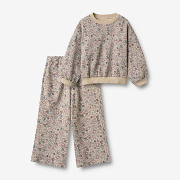 Wheat Main Sett Sweatshirt & Bukser Lia Set 9904 soft sand flowers
