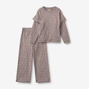 Wheat Main Sett T-skjorte & Bukser Belinda Set 9768 purple plum paisley