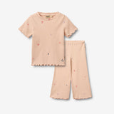 Wheat Main Sett T-skjorte S/S & Bukse Alicia Set 2475 rose flowers