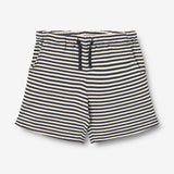 Wheat Main Sett T-skjorte S/S & Shorts Fabian Set 9432 navy rib stripe