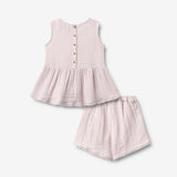 Wheat Main Sett Topp & Shorts Eileen Set 9655 purple light flowers