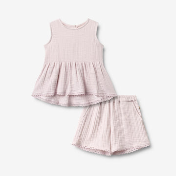Wheat Main Sett Topp & Shorts Eileen Set 9655 purple light flowers