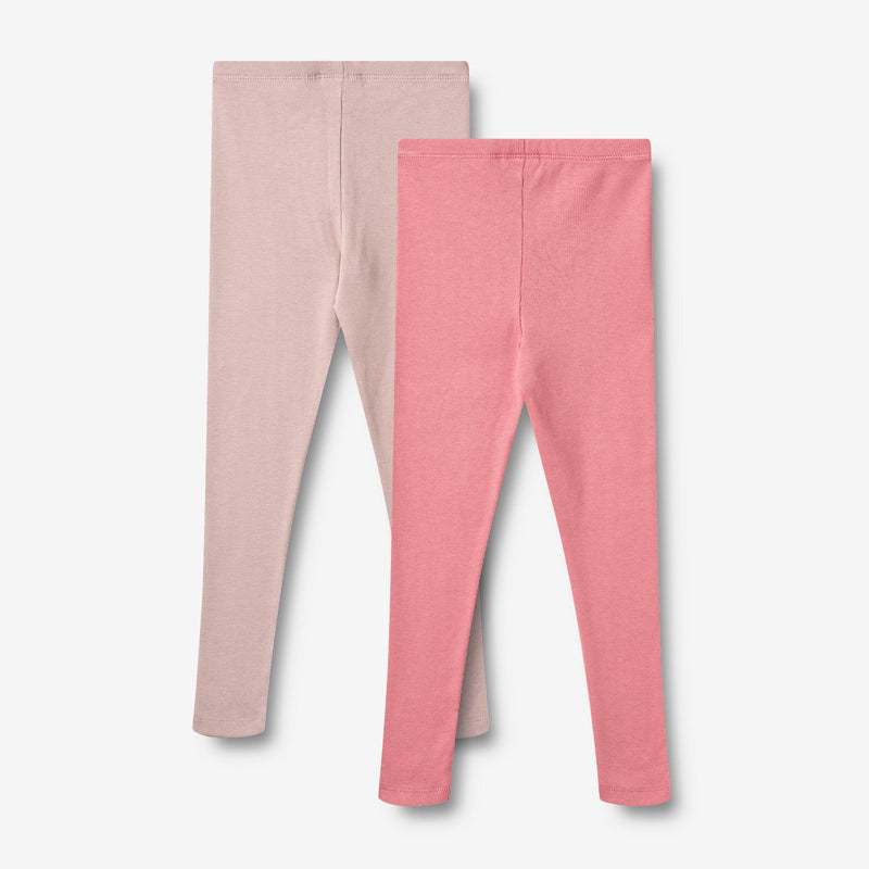 Wheat Main Sett med 2 stk. Rib Leggings Maddy Legging 2355 pink lilac