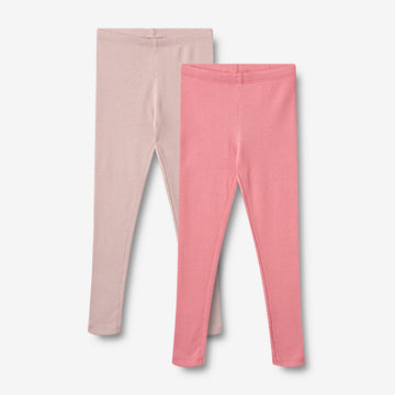 Wheat Main Sett med 2 stk. Rib Leggings Maddy Legging 2355 pink lilac