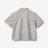 Wheat Main Skjorte S/S Blonder Vilma Shirt 2650 air blue flowers