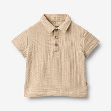 Wheat Main Shirt S/S Svend Shirt 3354 warm sand