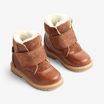 Wheat Footwear Sigge Print Borrelås Støvel Winter Footwear 9002 cognac
