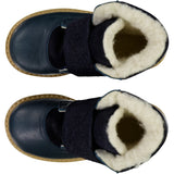 Wheat Footwear Sigge Printet Borrelås Støvel Winter Footwear 1432 navy