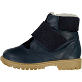 Wheat Footwear Sigge Printet Borrelås Støvel Winter Footwear 1432 navy