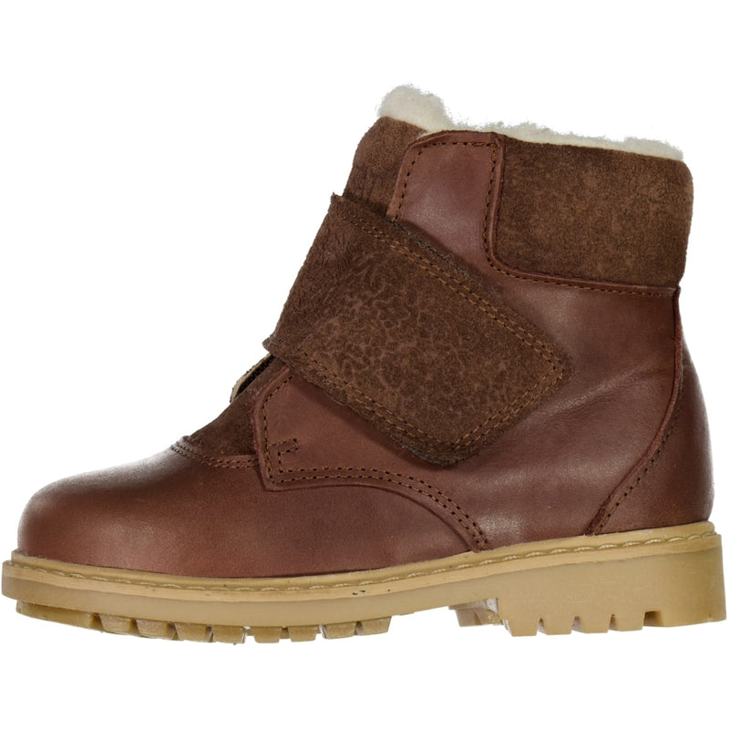 Wheat Footwear Sigge Printet Borrelås Støvel Winter Footwear 3000 brown