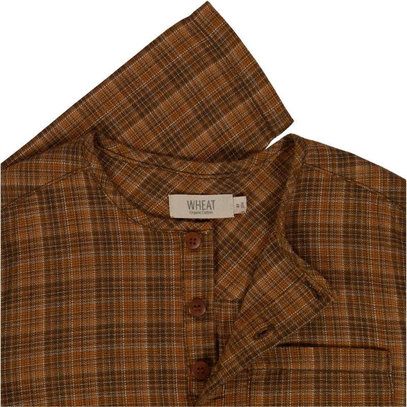 Wheat Main Skjorte Bjørk Shirts and Blouses 3201 walnut