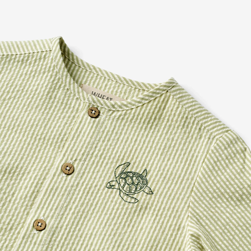 Wheat Main  Skjorte Broderi Shelby Shirts and Blouses 4142 green stripe