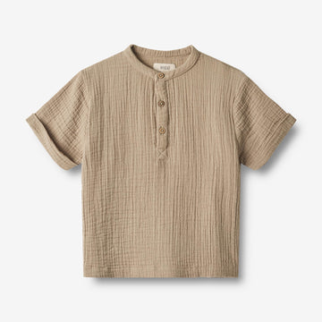 Wheat Main  Skjorte S/S Svend Shirts and Blouses 3239 beige stone