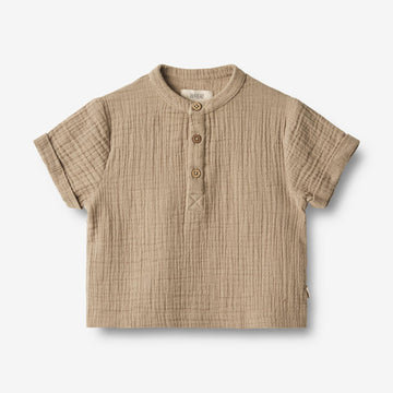 Wheat Main  Skjorte S/S Svend Shirts and Blouses 3239 beige stone