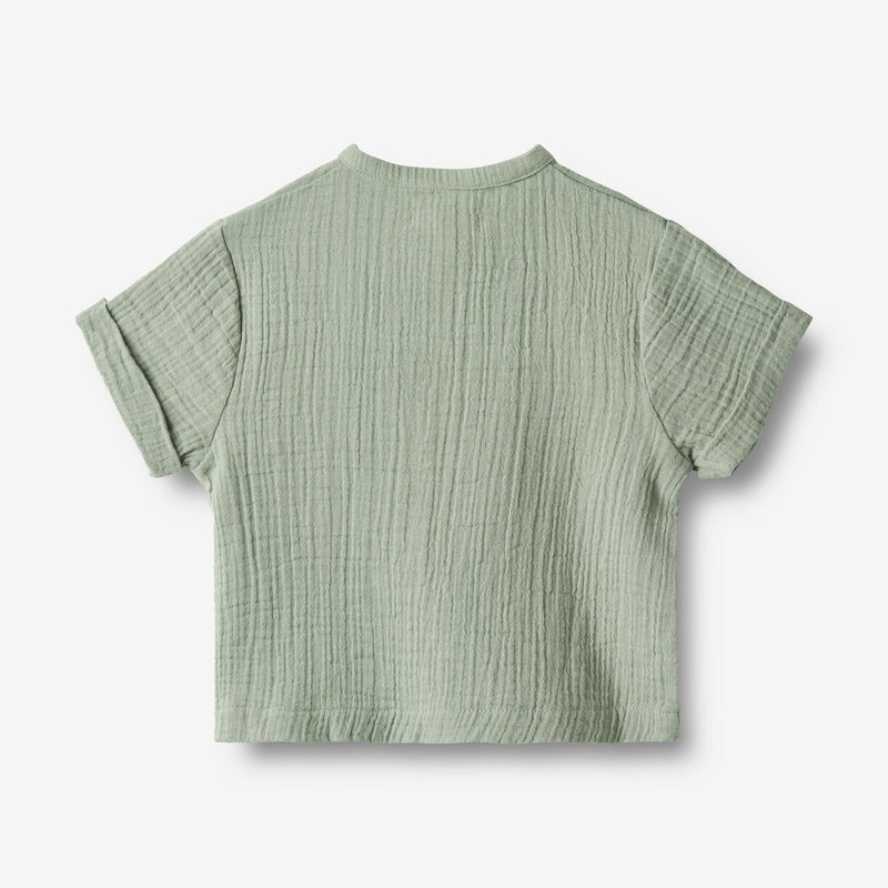Wheat Main  Skjorte S/S Svend Shirts and Blouses 4107 aquaverde