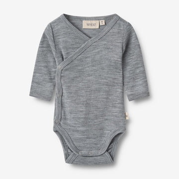 Wheat SMU Slå-om Ull body Willow Underwear/Bodies 0224 melange grey