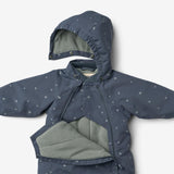 Wheat Outerwear Snødress Adi Outdoor Suit 9534 greyblue letters