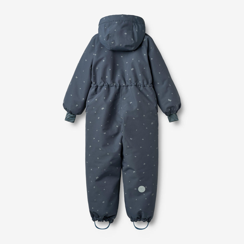 Wheat Outerwear Snødress Miko Outdoor Suit 9534 greyblue letters