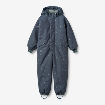 Wheat Outerwear Snødress Miko Outdoor Suit 9534 greyblue letters