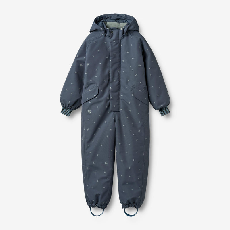 Wheat Outerwear Snødress Miko Outdoor Suit 9534 greyblue letters