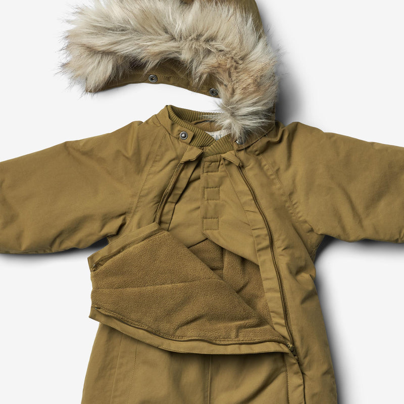 Wheat Outerwear Snødress Nickie Tech | Baby Snowsuit 4101 dry moss