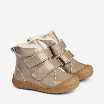 Wheat Footwear Snugga Ull Patent | Baby Prewalkers 0090 taupe
