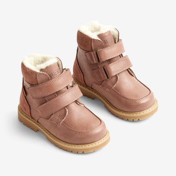 Wheat Footwear Stewie Tex Borrelås Skinn Winter Footwear 2163 dusty rouge 