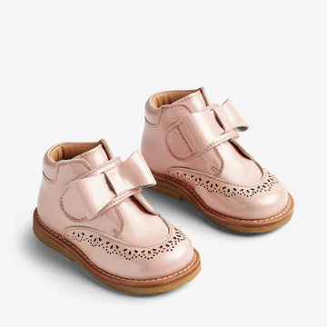Wheat Footwear Støvel Borrelås Bowy Crepe 2281 rose ballet