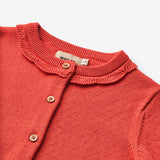 Wheat Main Strik Cardigan Amy Knitted Tops 1123 candy red