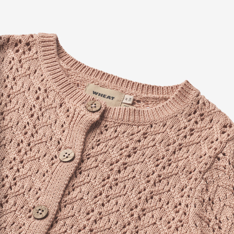 Wheat Main Strik Cardigan Celia Knitted Tops 1157 moonlight rose