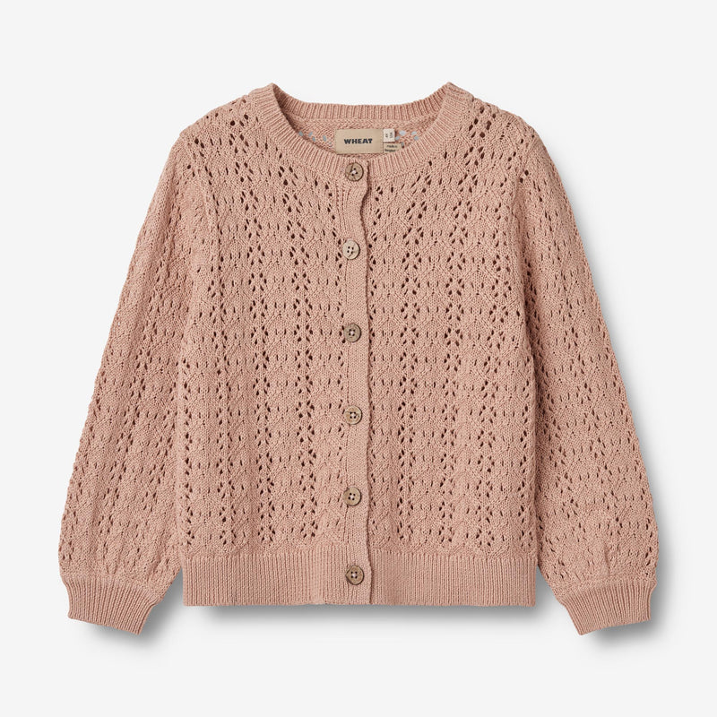 Wheat Main Strik Cardigan Celia Knitted Tops 1157 moonlight rose