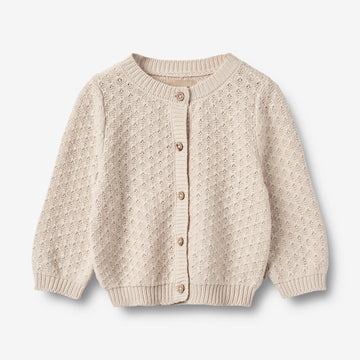 Wheat Main Strik Cardigan Magnella | Baby Knitted Tops 3191 offwhite