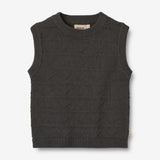 Wheat Main Strik Vest Bobby Knitted Tops 1180 raven