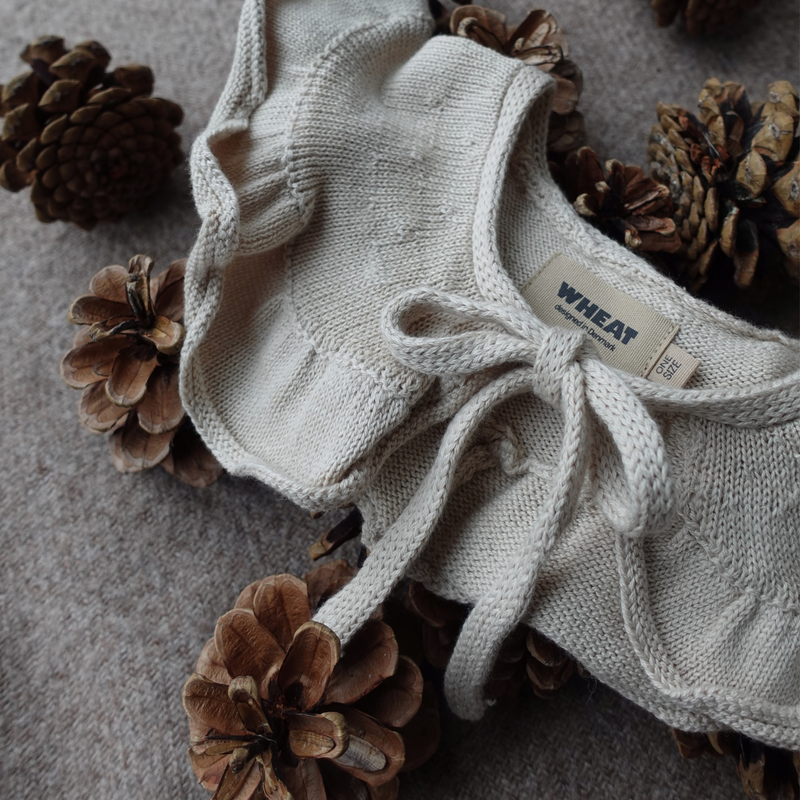 Wheat Main Strikk Krage Edele Accessory 3191 offwhite