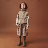 Wheat Main Strikke genser Finley Knitted Tops 9556 grey camel melange