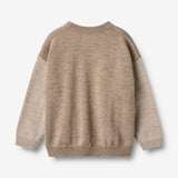 Wheat Main Strikke genser Finley Knitted Tops 9556 grey camel melange