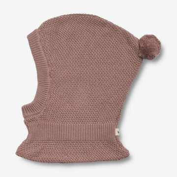 Wheat Outerwear Strikket Balaclava Pomi | Baby Outerwear acc. 1349 lavender rose