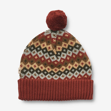 Wheat Outerwear Strikket Beanie Nolo Outerwear acc. 2079 multi red