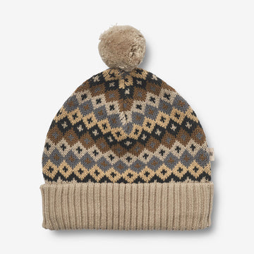 Wheat Outerwear Strikket Beanie Nolo Outerwear acc. 9402 multi blue