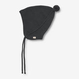 Wheat Outerwear Strikket Bonnet Liro | Baby Outerwear acc. 0025 black coal
