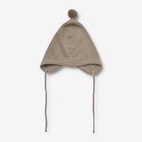Wheat Outerwear Strikket Bonnet Liro | Baby Outerwear acc. 3239 beige stone