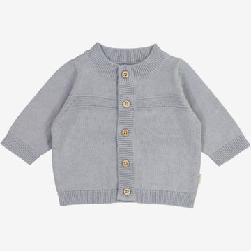 Wheat Main  Strikket Cardican Sofus | Baby Knitted Tops 1528 cloudy sky
