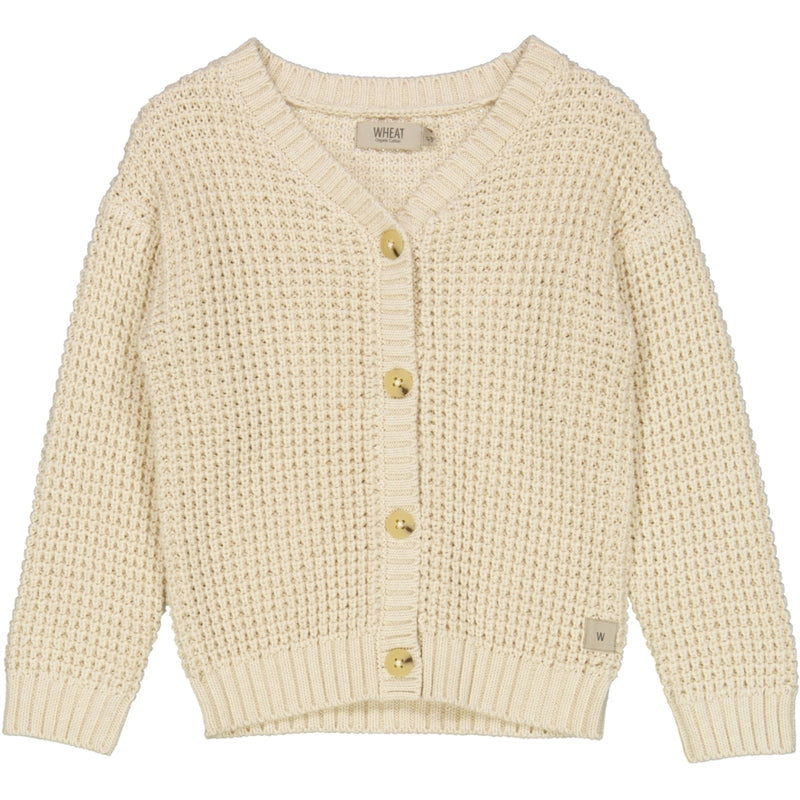 Wheat Main Strikket Cardigan Aki Knitted Tops 1101 cloud melange