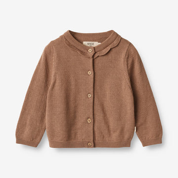 Wheat Main  Strikket Cardigan Amy | Baby Knitted Tops 2121 berry dust
