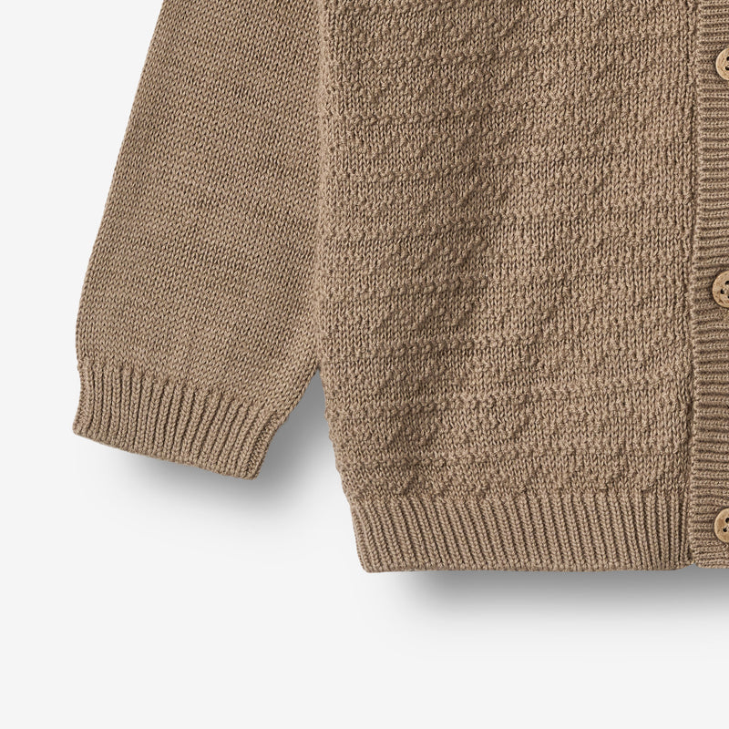 Wheat Main Strikket Cardigan Bjørn Cardigan 3239 beige stone