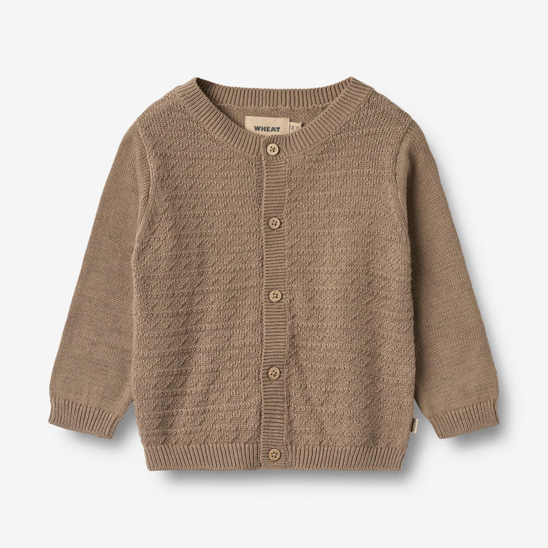 Wheat Main Strikket Cardigan Bjørn Cardigan 3239 beige stone