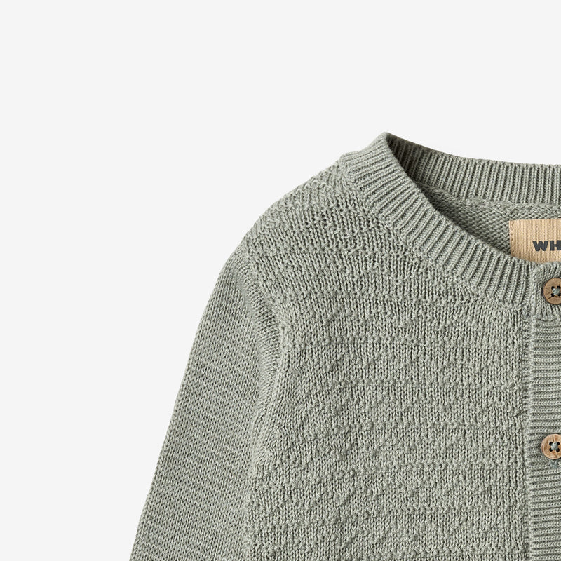Wheat Main Strikket Cardigan Bjørn Cardigan 5050 morning mist