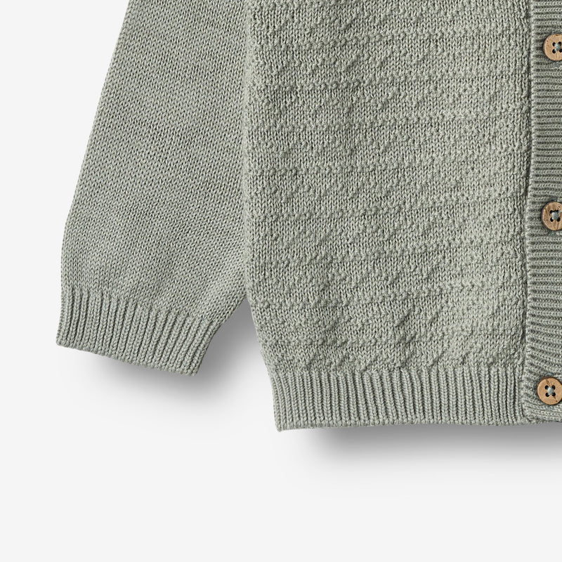 Wheat Main Strikket Cardigan Bjørn Cardigan 5050 morning mist