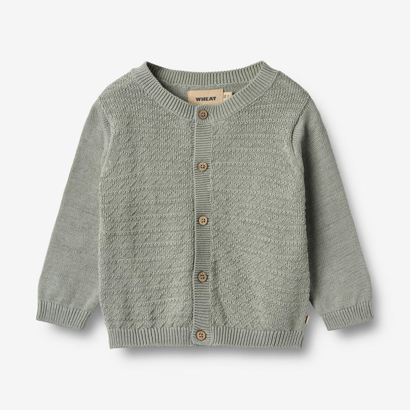 Wheat Main Strikket Cardigan Bjørn Cardigan 5050 morning mist