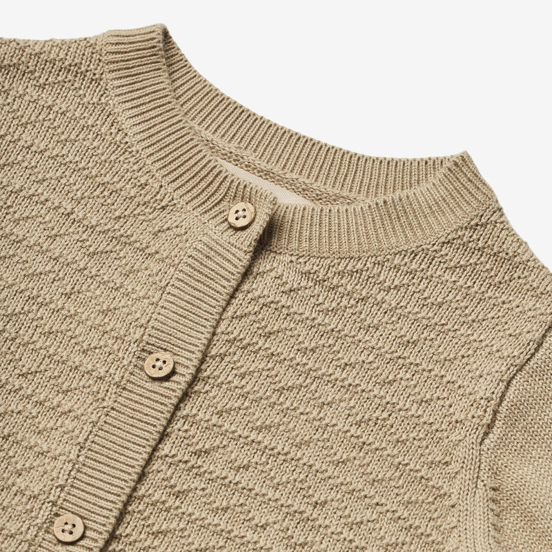 Wheat Main  Strikket Cardigan Bjørn Knitted Tops 0172 grey sand